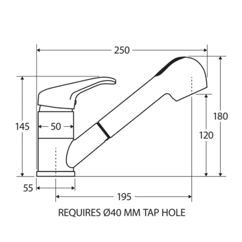Loop Vege Spray Swivel Sink Mixer