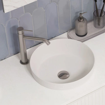 Fienza Kaya Basin Mixer Tap Brushed Nickel, 3 Sizes