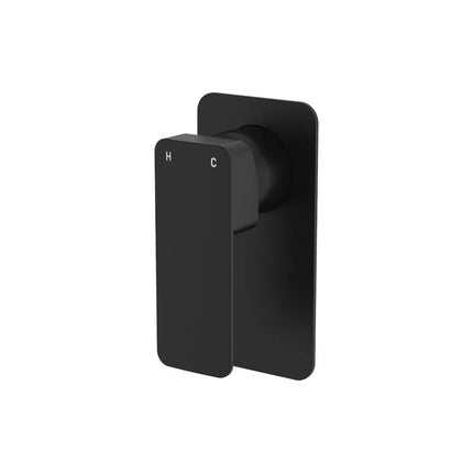 Fienza Tono Wall Mixer Square Plate Matte Black