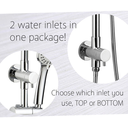 Fienza Stella Chrome Multifunction Twin Rail Shower ,