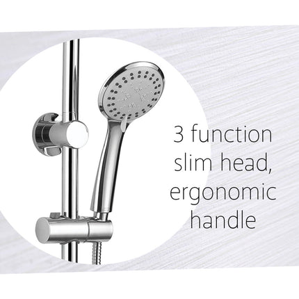 Fienza Stella Chrome Multifunction Twin Rail Shower ,