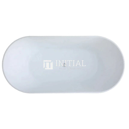Ally Groove 1700 Matte White Fluted Freestanding Bathtub, Oval ,