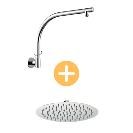 Round Swivel Wall Arm Showers Chrome ,