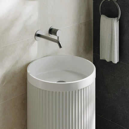 Fienza Minka Solid Surface Freestanding Basin, Matte White