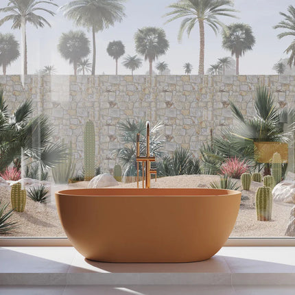 Fienza Jada Concrete Freestanding Bath, 1500mm, Tuscan