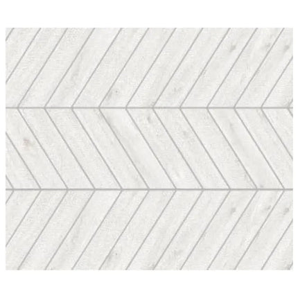 Woody White Chevron Porcelain Matt R10 540X110X9.5