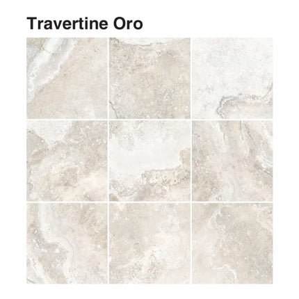 Hunter 3D Travertine Oro White Porcelain Natural 600X1200
