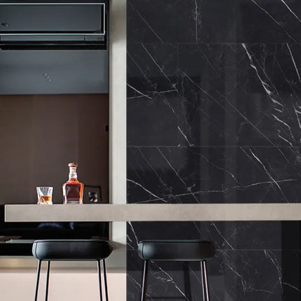 Marvel Marble Marquina Black Porcelain Natural R9 600X1200