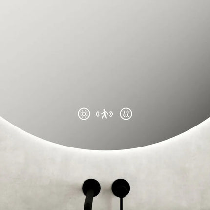 Lorna LED Round Mirror 600/750/900mm with Adjustable LED Lighting