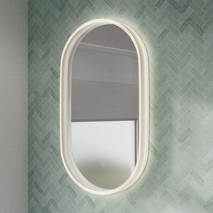 Sansa Pill LED Framed Mirror, 535 x 940 mm