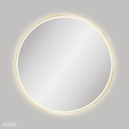Fienza Reba LED Framed Mirror Brass Gold ,
