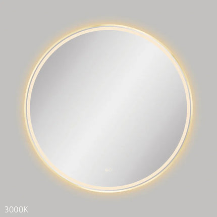 Fienza Reba LED Framed Mirror Brass Gold ,