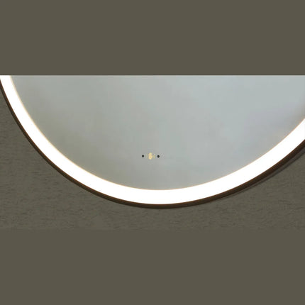 Diana Iron Framed Round LED Mirror Powder Coated Matte Black