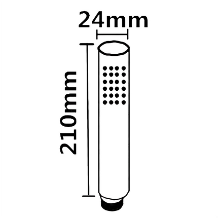 Round Brass Handheld Shower Sprayer Head Matt Black ,