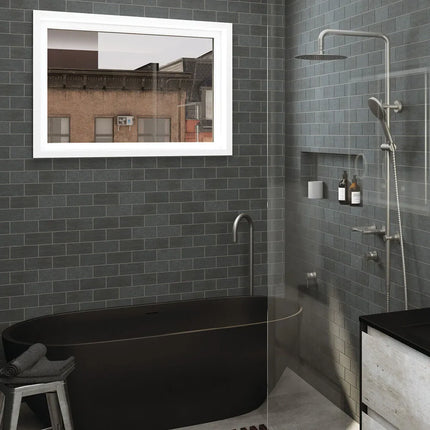 Fienza Kaya Gooseneck Floor Mounted Bath Outlet Gun Metal Grey ,