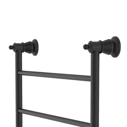 Fienza Lillian 600x1200mm Matte Black Heated Towel Rail (9 Bars) ,