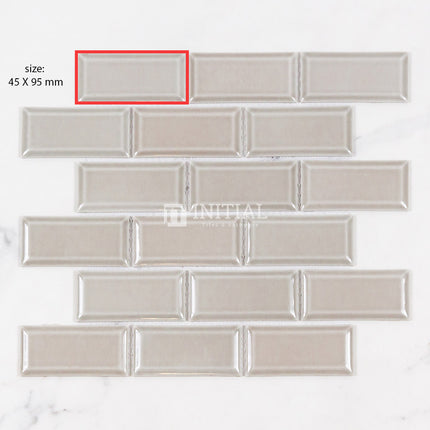 BRICKBOND BEVELLED Medium Grey Gloss 291X295.5 ,