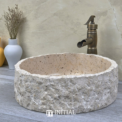 Above Counter Stone Basin Marble Surface Round Basin 420x420x140 ,