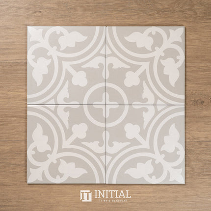 Encaustic Pattern Tile Pierre Shadow Grey Matt 200X200 ,