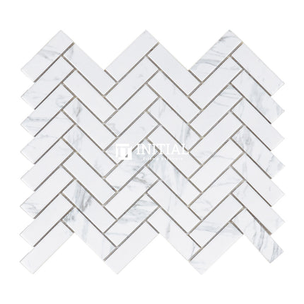 Feature Mosaic Persian Carrara Look Mosaic Small Herringbone Matt 243X317 ,