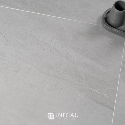Marble Look Wall & Floor Tile Royal Stone Neutral Grey Polished 600X1200 ,
