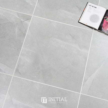 Marble Look Floor & Wall Tile Vaucluse Grey Matt 600X600 ,