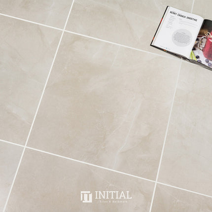 Marble Look Floor & Wall Tile Vaucluse Ivory Matt 600X600 ,