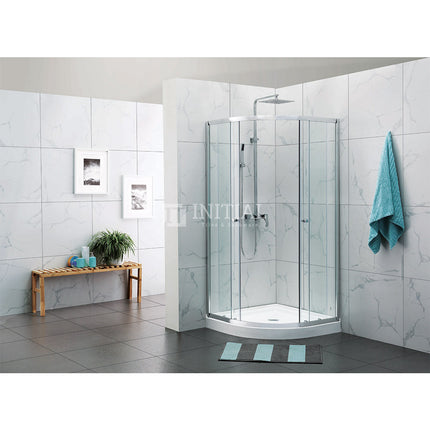 Curved Semi-Frame Double Sliding Door 6mm Glass 790-1000x1900mm , 790x790x1900