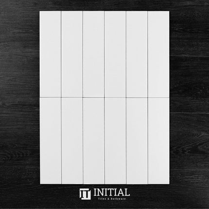 Beautiful Gloss White Bathroom Feature Tile 75X300 ,