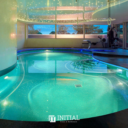 Swimming Pool Mosaic Ezzari Metallica Dark Green ,