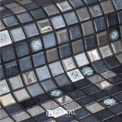 Swimming Pool Mosaic Ezzari Topping Silver Bits ,