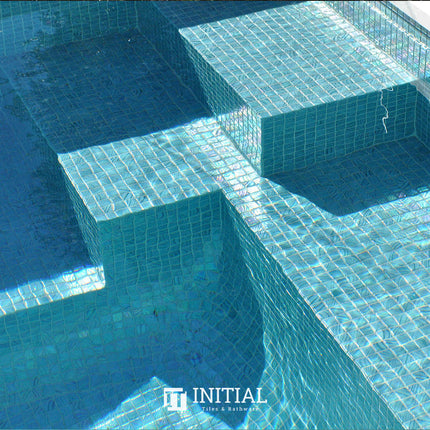 Swimming Pool Mosaic Ezzari Vulcano Lava Jade Green ,