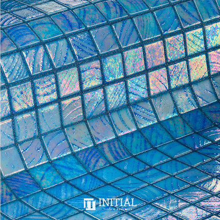 Swimming Pool Mosaic Ezzari Vulcano Lava Pale Blue ,