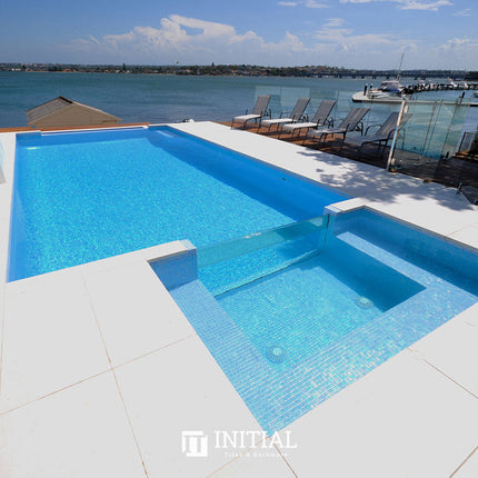 Swimming Pool Mosaic Ezzari Vulcano Lava Pale Blue ,