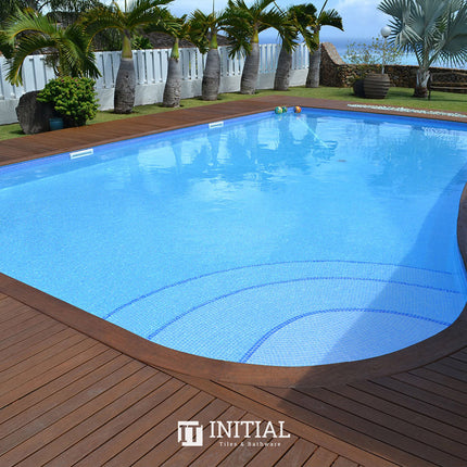 Swimming Pool Mosaic Ezzari Vulcano Lava Pale Blue ,