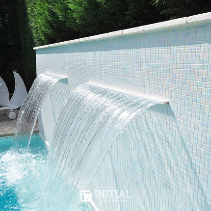 Swimming Pool Mosaic Ezzari Vulcano Lava Pearl White ,