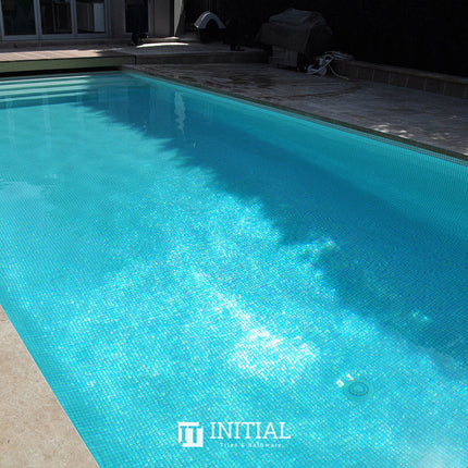 Swimming Pool Mosaic Ezzari Vulcano Lava Pearl White ,