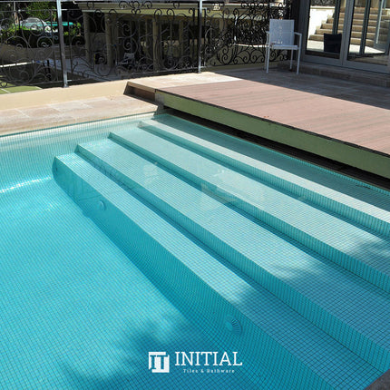 Swimming Pool Mosaic Ezzari Vulcano Lava Pearl White ,