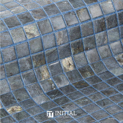 Swimming Pool Mosaic Ezzari Zen Blue & Grey Marbling ,