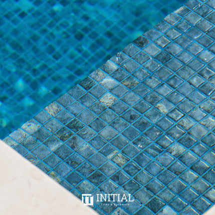 Swimming Pool Mosaic Ezzari Zen Blue & Grey Marbling ,