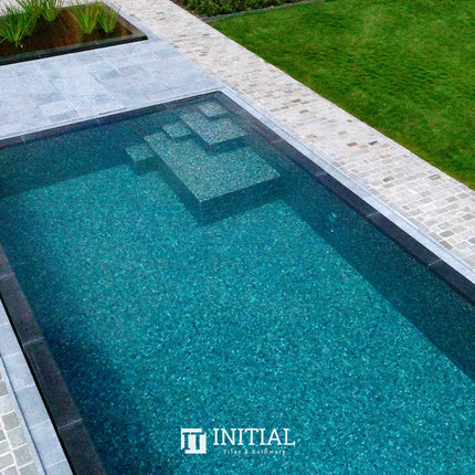 Swimming Pool Mosaic Ezzari Zen Mid to Dark & Grey Striping ,