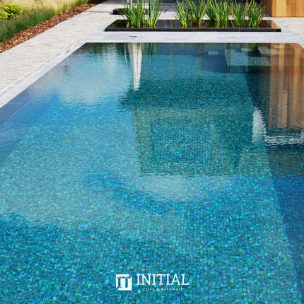 Swimming Pool Mosaic Ezzari Zen Mid to Dark & Grey Striping ,