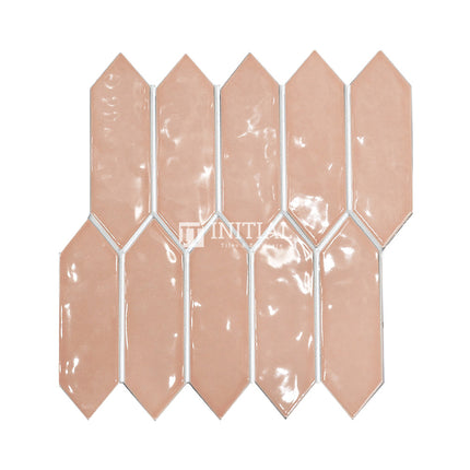Feature Mosaic Boat Rippled Arrow Mosaic Gloss Apricot 292.5X324 ,
