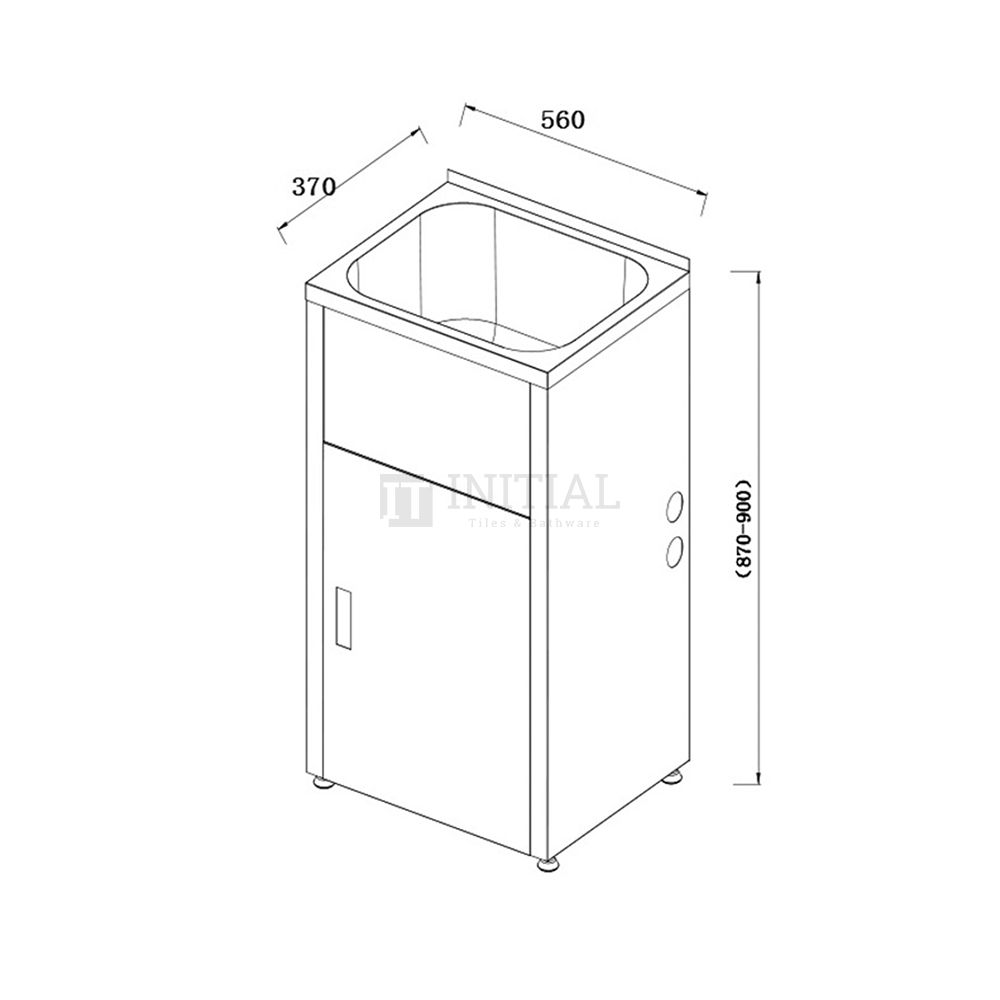 Freestanding Laundry & Stainless Steel Tub Initial Tiles