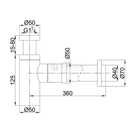 Bathroom Basin Round Solid Brass Bottle Trap 40mm Matt Black ,