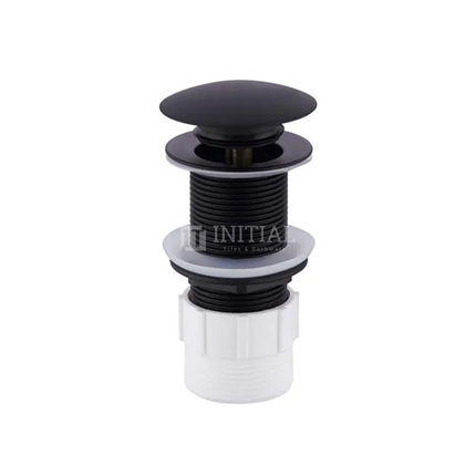 Mushroom Basin Pop Up Waste Without Overflow Matt Black 32mm ,