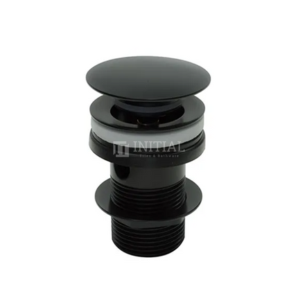 Mushroom Basin Pop Up Waste With Overflow Matt Black 32mm ,