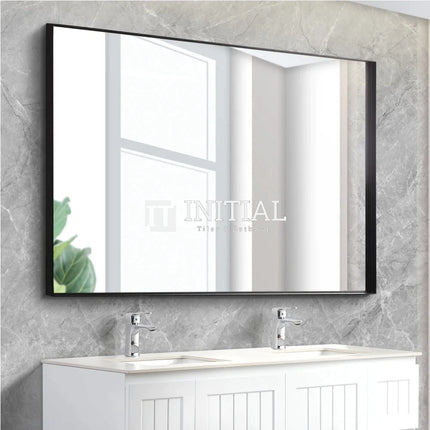 Qubist Matte Black Framed Rectangular Mirror, 5 Sizes , 1200mm