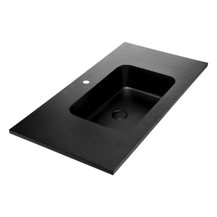 Fienza Montana Solid Surface Matte Black Basin Top, 900mm ,