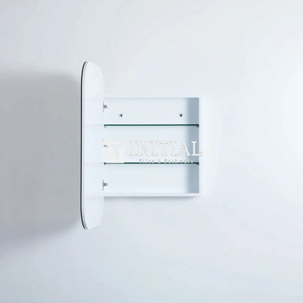 Olivia 600 PVC Shaving Cabinet, Matte White, Rectangular Mirror ,